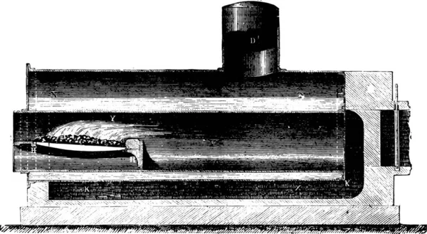 Старая Винтажная Иллюстрация Металлической Бочки — стоковый вектор