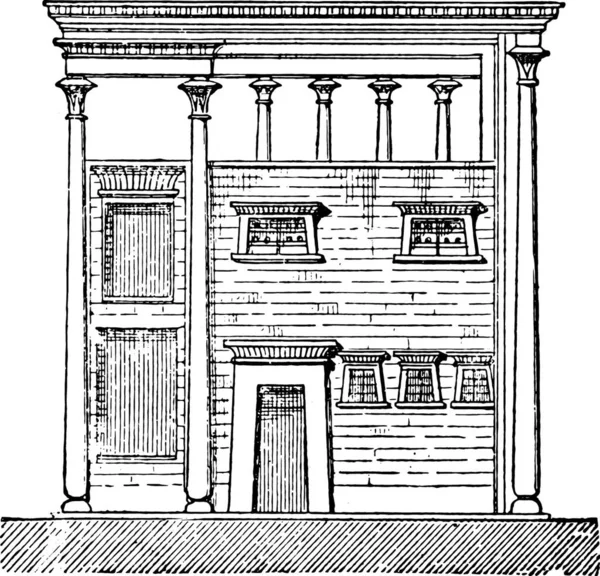 Vieja Ventana Con Columnas Ventanas — Archivo Imágenes Vectoriales