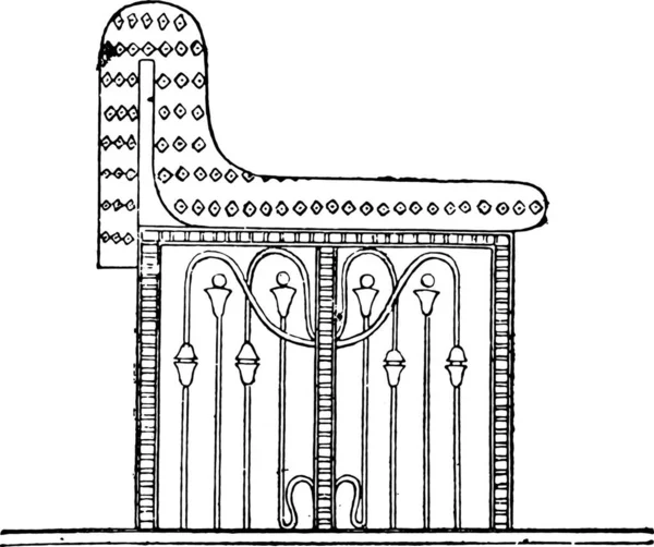 Antique Gate Fence Vector Illustration — Stock Vector