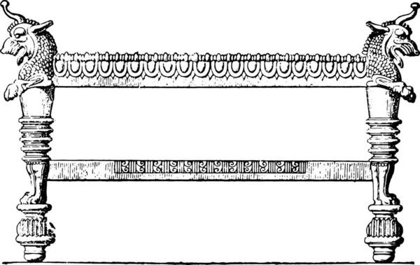 Ручной Рисунок Винтажной Рамы Веревкой — стоковый вектор