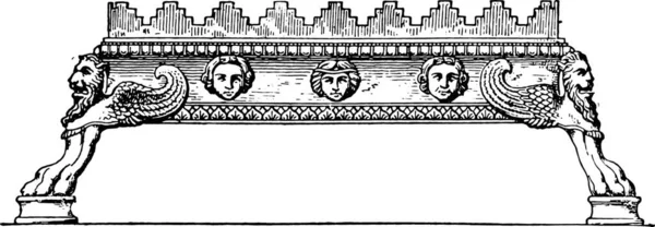 Старинная Гравированная Иллюстрация Ворот Старого Города — стоковый вектор