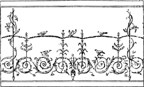 Illustrazione Vettoriale Della Cornice Floreale — Vettoriale Stock