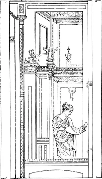 Ilustración Cristiana Imagen Antigua — Archivo Imágenes Vectoriales