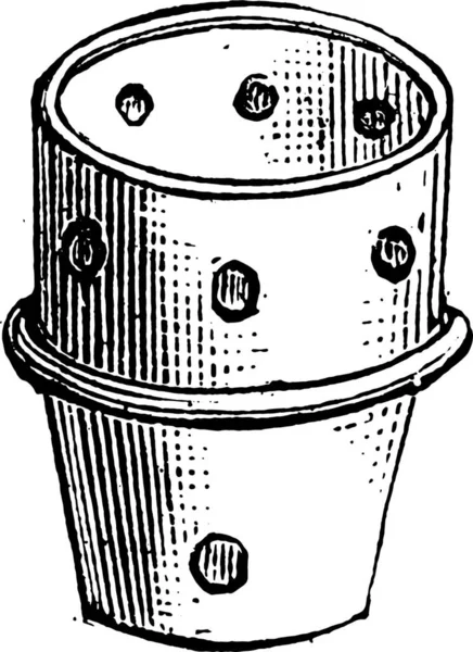 Värmande Kamin För Lunch Vintage Ingraverad Illustration — Stock vektor