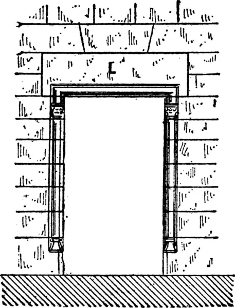 Dies Ist Eine Illustration Eines Wörterbuchs Einer Historischen Linienzeichnung — Stockvektor
