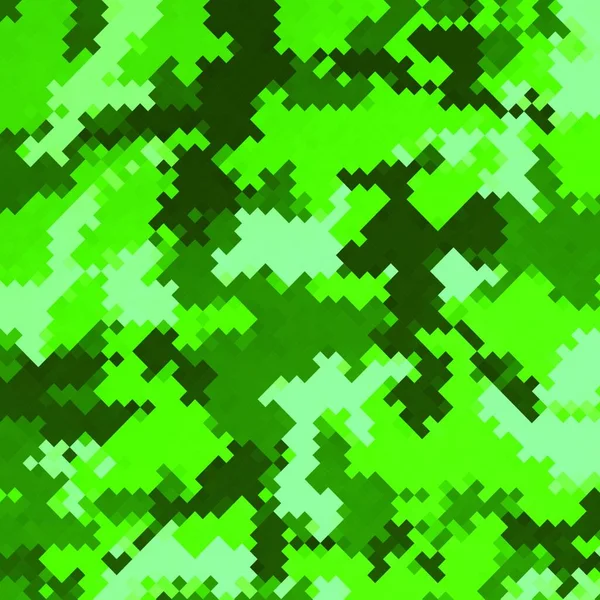 Stedelijke Camouflage Achtergrond Leger Abstract Modern Militair Patroon Groene Pixel — Stockvector