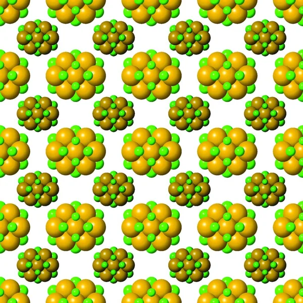 Abstraktní Design Molekul Žluté Skvrny Bezešvý Vzor Atomy Molekulární Struktury — Stockový vektor
