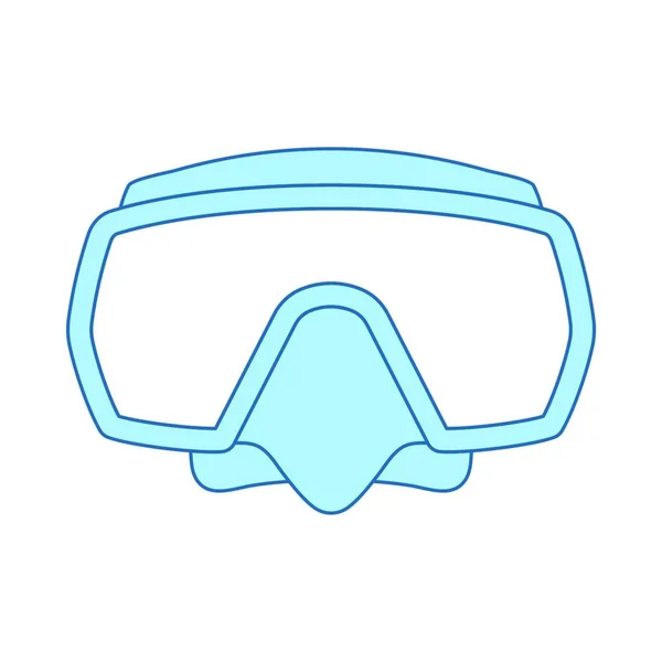 Swimming Goggles Icon Cartoon Scuba Mask Vector Symbol Stock Illustration — Stock Vector