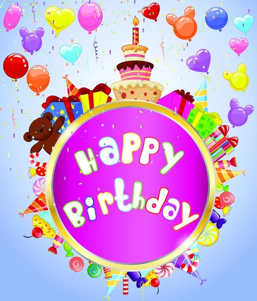 Birthday Background Vector Illustration Background — Stock Vector