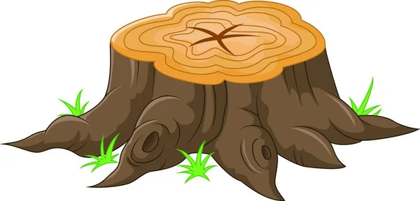 Illustration Tree Stump — Stock Vector