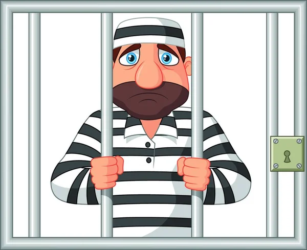 Φυλακισμένος Πίσω Από Μπαρ Διανυσματικό Φόντο Απεικόνισης — Διανυσματικό Αρχείο