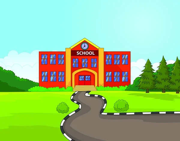 Ilustrasi Gedung Sekolah - Stok Vektor