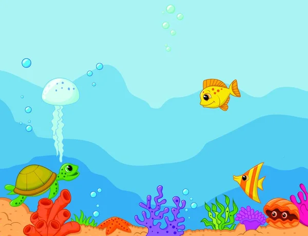 Petite Fille Plongeant Dans Océan — Image vectorielle