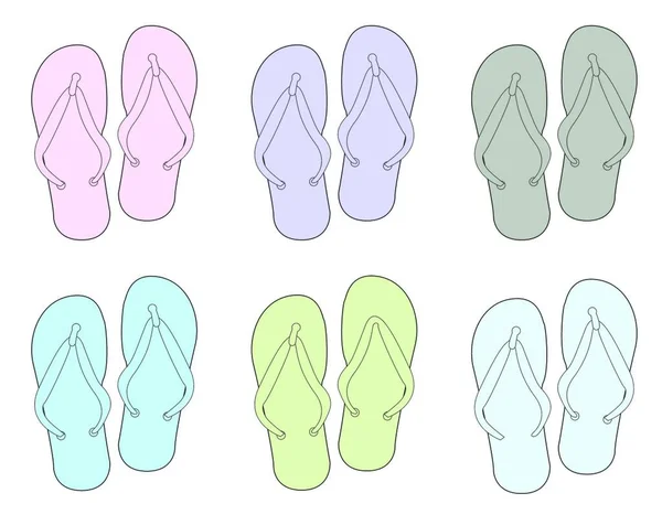Conjunto Sapatos Femininos Ilustração Vetorial — Vetor de Stock