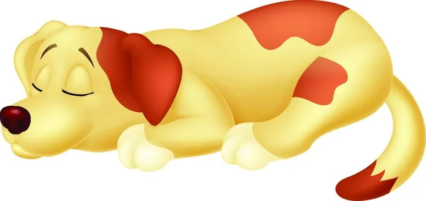 Niedlichen Hund Cartoon Schlafen — Stockvektor