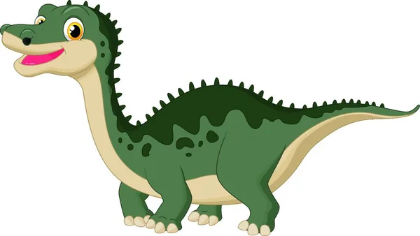 Ilustração Dinossauro Com Fundo Verde — Vetor de Stock