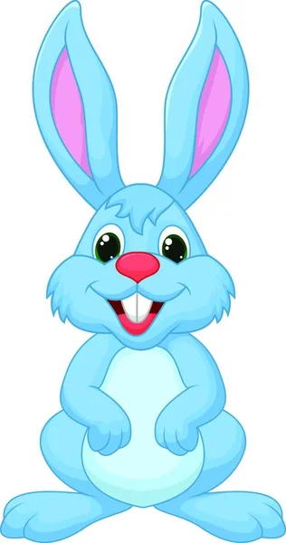 Ілюстрація Милого Кролика Блакитною Стрічкою — стоковий вектор