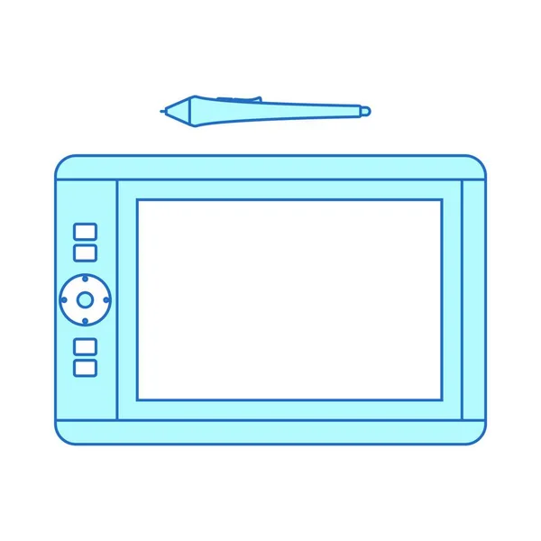 Tablet Dispositivo Computador Gadget Tema Eletrônico Ilustração Vetorial Design Isolado — Vetor de Stock