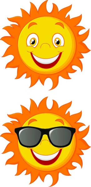 Щасливий Персонаж Мультфільму Сонце — стоковий вектор