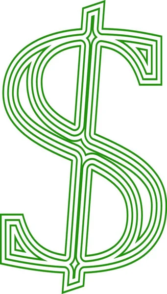 Dollaro Icona Valuta Segno Finanziario Simbolo Vettoriale Illustrazione — Vettoriale Stock