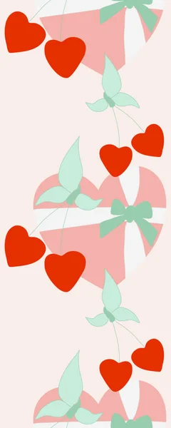 Vector Illustration Background Valentine Day — Stock Vector