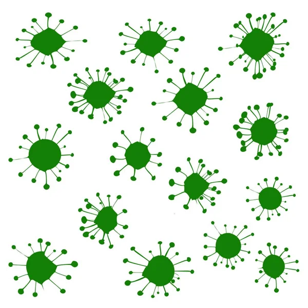 Manchas Infecciones Virales Aisladas Sobre Fondo Blanco — Vector de stock