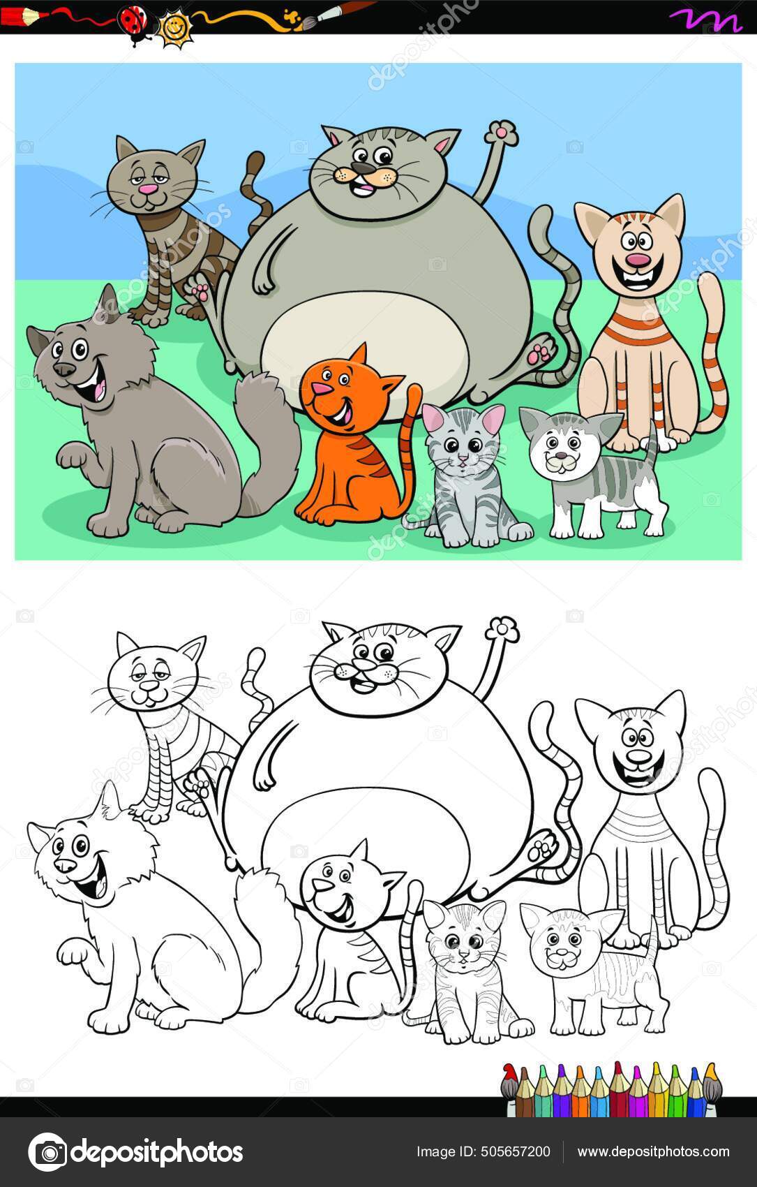 Vetores e ilustrações de Gatos desenhos animados para download gratuito