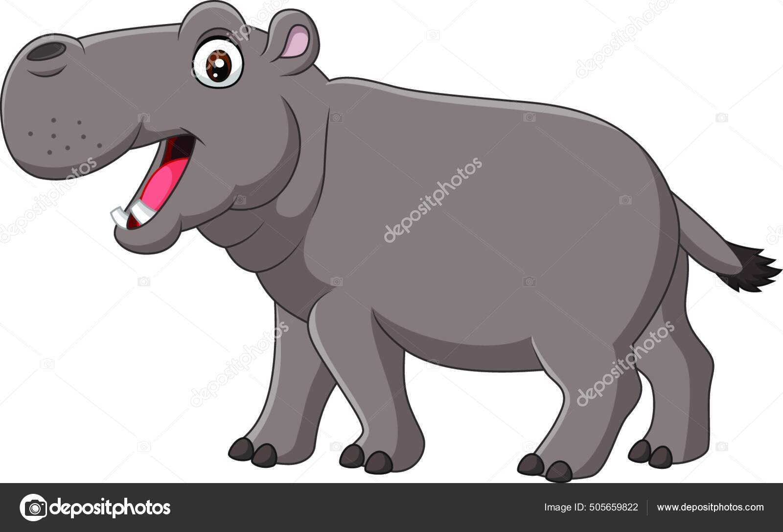 Cartoon Smiling Hippo Isolated White Background Stock Vector Image by ©PantherMediaSeller #505659822 Cartoon Smiling Hippo Isolated White Background Stock Vector Image by ©PantherMediaSeller #505659822