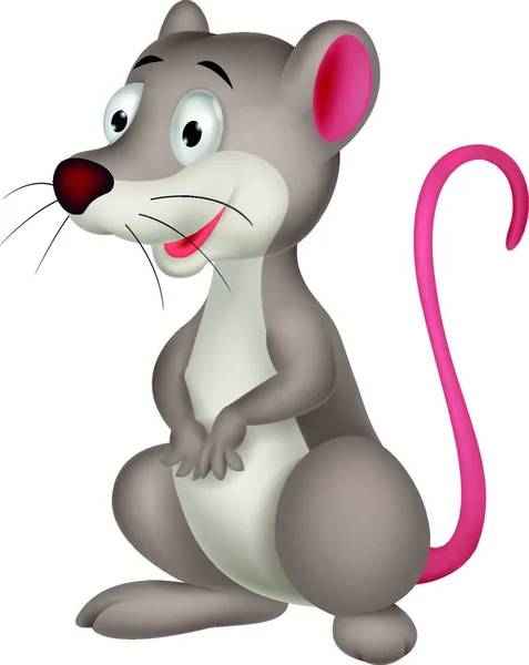 Vector Illustration Mouse Cartoon Character — Stock Vector