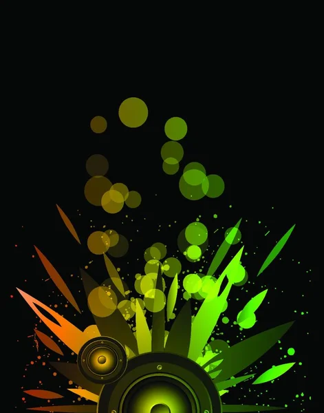 Volantino Discoteca Con Elementi Colorati Ideale Poster Sottofondo Musicale — Vettoriale Stock