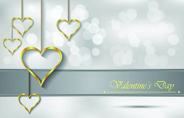 Gelukkige Valentijnsdag Vector Illustratie Romantische Briefkaart Kaart Uitnodiging Banner Sjabloon — Stockvector