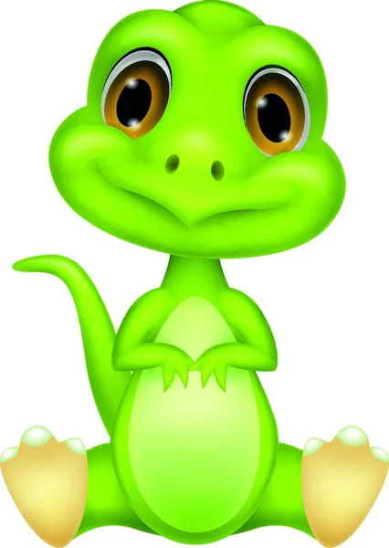 Mignon Bébé Dinosaure Dessin Animé — Image vectorielle