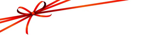 Eps Векторна Ілюстрація Стрічкового Лука Червоного Кольору Подарункової Стрічки Ізольовані — стоковий вектор