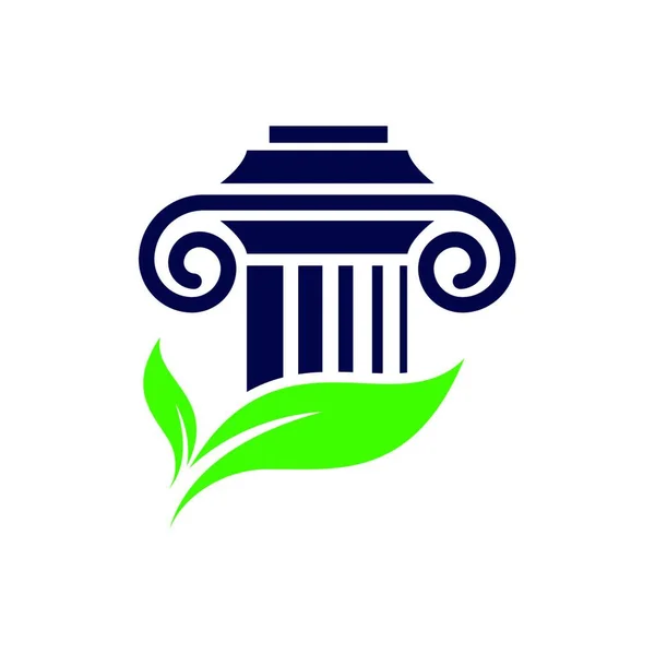 Pilar Logo Diseño Para Bufete Abogados Plantilla Diseño Logotipo Derecho — Archivo Imágenes Vectoriales