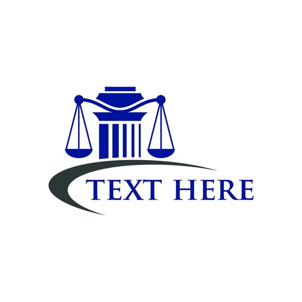 Pillar Logo Ontwerp Voor Een Advocatenkantoor Justitie Logo Ontwerp Template — Stockvector