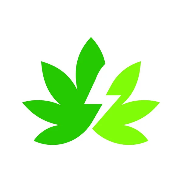 Foglia Marijuana Cannabis Medica Olio Canapa Logo Della Foglia Cannabis — Vettoriale Stock