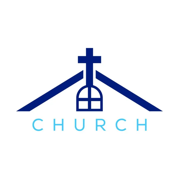 Diseño Del Logotipo Iglesia Plantilla Para Iglesias Organizaciones Cristianas — Archivo Imágenes Vectoriales