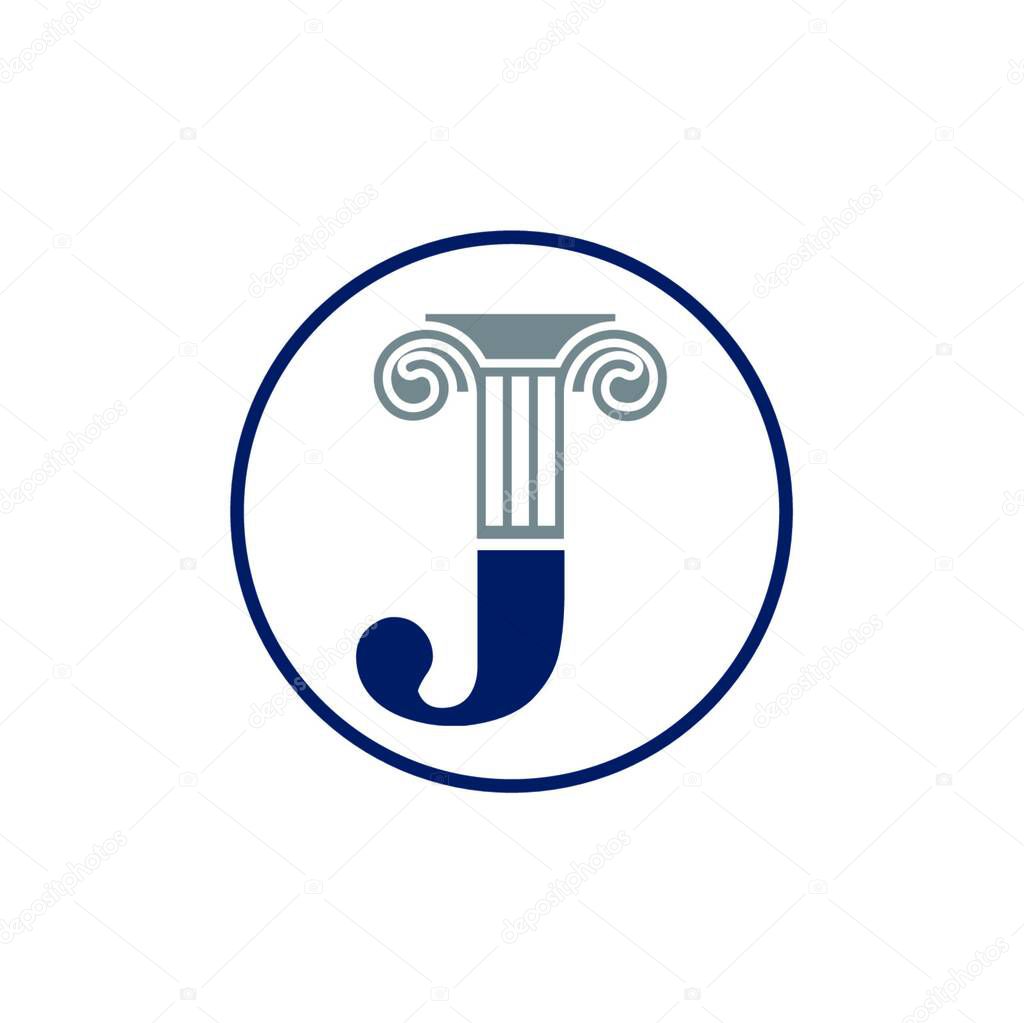 Letter and law pillar logo design, column Logo vector Template, letter law pillar logo vector icon, Pillar Law Office Vector Logo Template