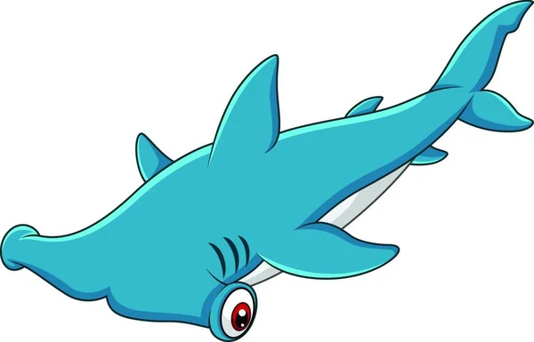 Illustration Cute Cartoon Shark — Stock Vector