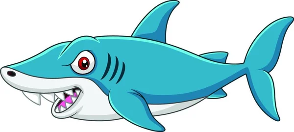 Çizgi Film Köpekbalığı Çizimi — Stok Vektör