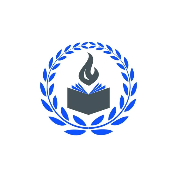 Kreatives Buchkonzept Logo Design Vorlage Bildung Logo — Stockvektor