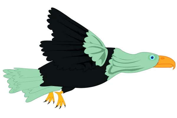 Пташиний Орел Білому Тлі Ізольований — стоковий вектор