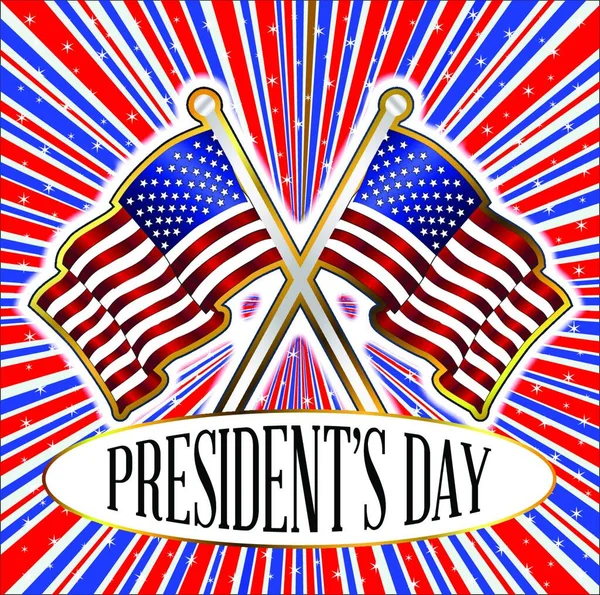 Presidents Day Abstract Retro Grunge Red White Blue Backround Design — Stock Vector