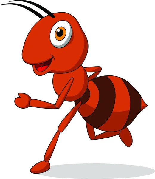一个可爱的卡通蚂蚁的图解 — 图库矢量图片