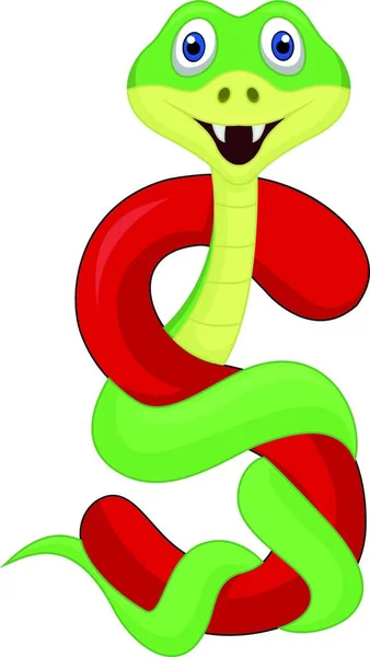 Алфавит Змеиным Мультфильмом — стоковый вектор