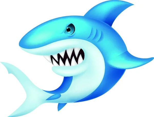 Illustration Requin Dessin Animé Mignon — Image vectorielle