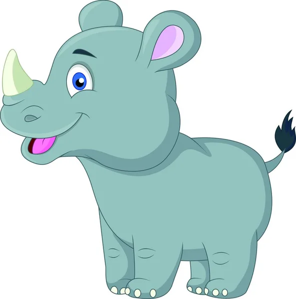 Illustratie Van Een Leuke Cartoon Olifant — Stockvector