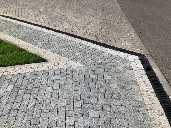 Stone Pavement Texture Perspective — Stock Photo, Image