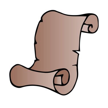 Eski kağıt üzerinde evrim harfi. Beyaz üzerinde izole edilmiş vektör illüstrasyonu 