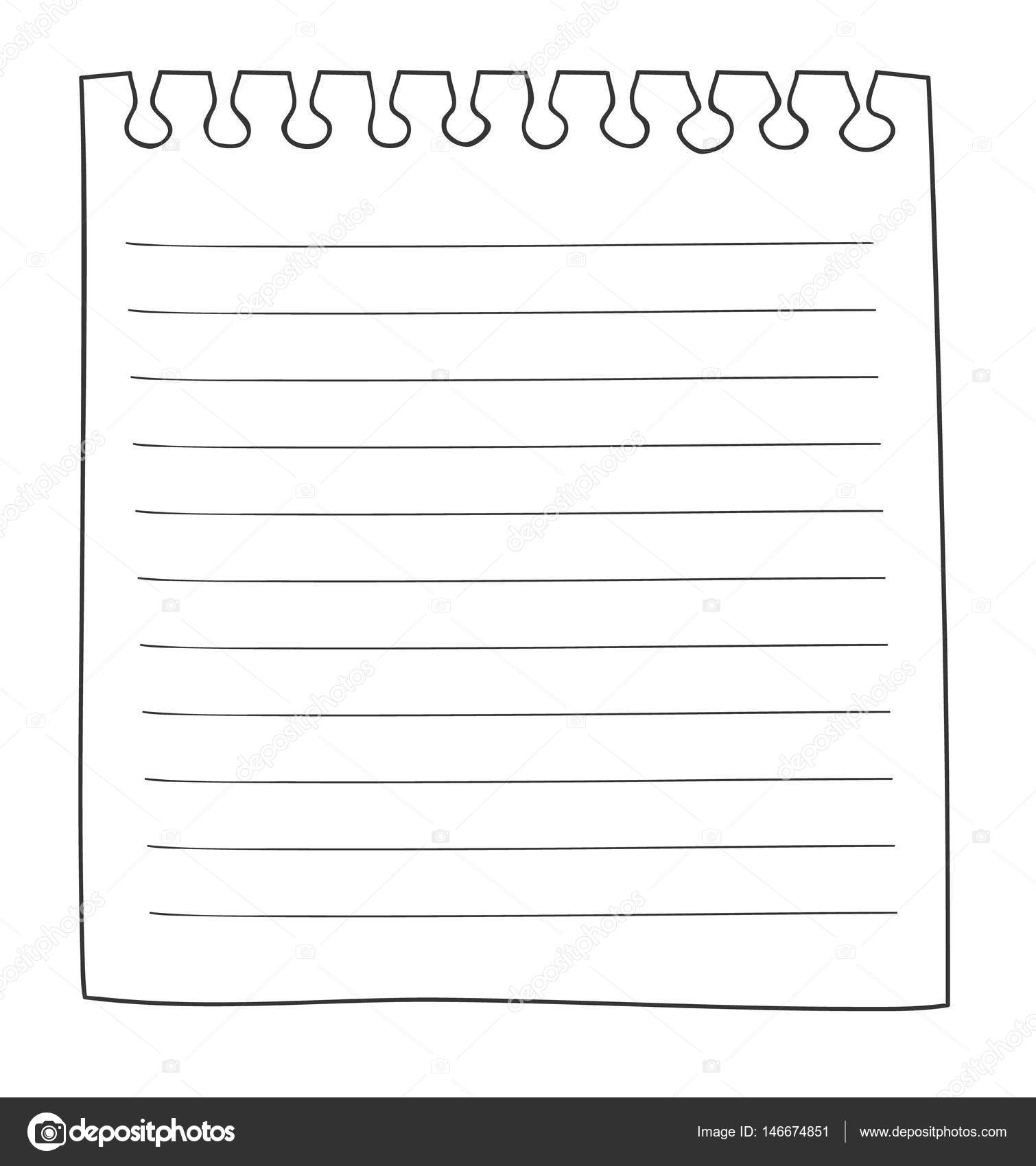 노트북의 종이 그려 벡터 라인 아트 그림 스톡 벡터 - ©gmm2000 146674851, image size:1510x1700